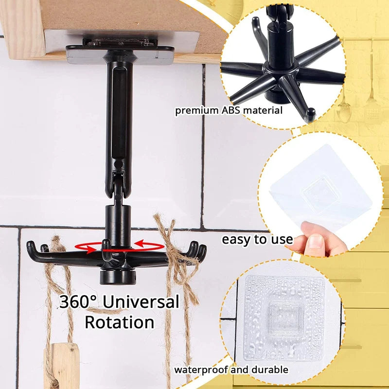 360°Rotating Self-Adhesive Utility Hook