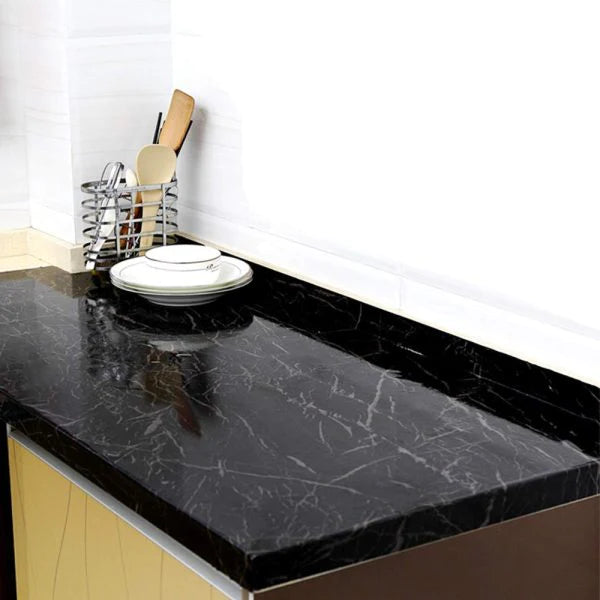 Black Marble Wall Sticker Sheet