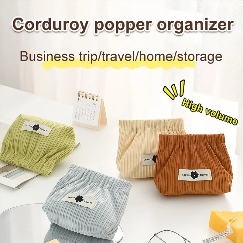 Corduroy Elastic Storage Bag