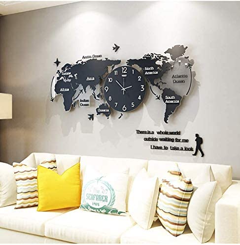 World Map Wall Clock