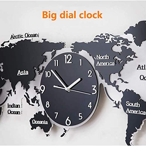 World Map Wall Clock