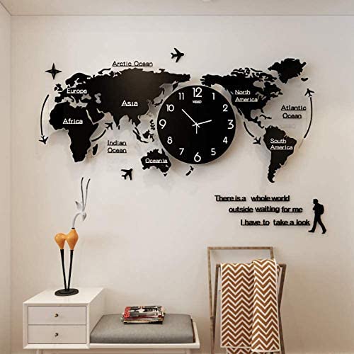 World Map Wall Clock